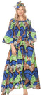 Conjunto de pantalón y top con hombros descubiertos para mujer de Sakkas Tesa con estampado africano Ankara y bolsillos