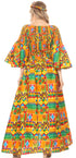 Conjunto de pantalón y top con hombros descubiertos para mujer de Sakkas Tesa con estampado africano Ankara y bolsillos