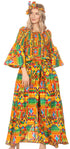 Conjunto de pantalón y top con hombros descubiertos para mujer de Sakkas Tesa con estampado africano Ankara y bolsillos