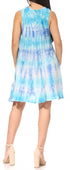 Sakkas Marta Women's Casual Summer Tie Dye Flowy Boho Maxi Sleeveless Dress Loose