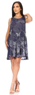 Sakkas Marta Women's Casual Summer Tie Dye Flowy Boho Maxi Sleeveless Dress Loose