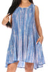 Sakkas Marta Women's Casual Summer Tie Dye Flowy Boho Maxi Sleeveless Dress Loose