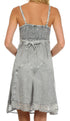 Sakkas Stonewashed Rayon Adjustable Spaghetti Straps Mid Length Dress