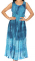 Vestido caftán maxi sin mangas Sakkas Liza para mujer, para uso informal de verano, con estilo bohemio y prácticos bolsillos.