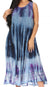 Vestido caftán maxi sin mangas Sakkas Liza para mujer, para uso informal de verano, con estilo bohemio y prácticos bolsillos.