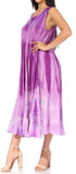 Vestido caftán maxi sin mangas Sakkas Liza para mujer, para uso informal de verano, con estilo bohemio y prácticos bolsillos.