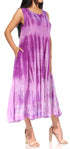 Vestido caftán maxi sin mangas Sakkas Liza para mujer, para uso informal de verano, con estilo bohemio y prácticos bolsillos.