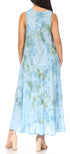 Vestido caftán maxi sin mangas Sakkas Liza para mujer, para uso informal de verano, con estilo bohemio y prácticos bolsillos.