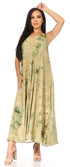 Vestido caftán maxi sin mangas Sakkas Liza para mujer, para uso informal de verano, con estilo bohemio y prácticos bolsillos.
