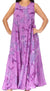 Vestido caftán maxi sin mangas Sakkas Liza para mujer, para uso informal de verano, con estilo bohemio y prácticos bolsillos.