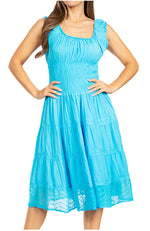 Sakkas Spring Maiden Ombre Peasant Dress