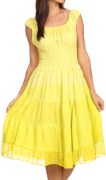 Sakkas Spring Maiden Ombre Peasant Dress