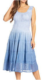 Sakkas Spring Maiden Ombre Peasant Dress