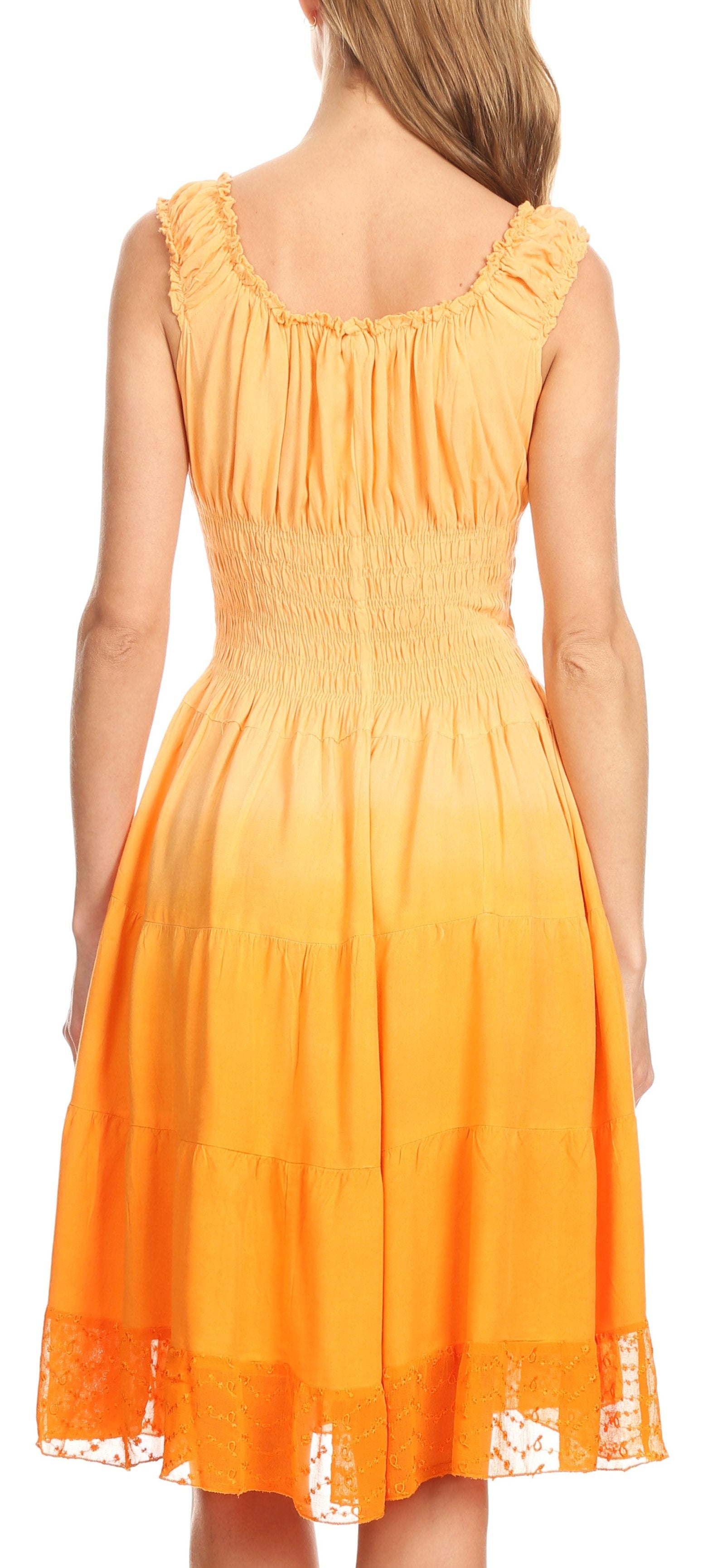 Sakkas Spring Maiden Ombre Peasant Dress