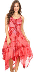 Sakkas Annabella Corset Bodice Handkerchief Hem Dress