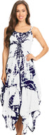 Sakkas Annabella Corset Bodice Handkerchief Hem Dress