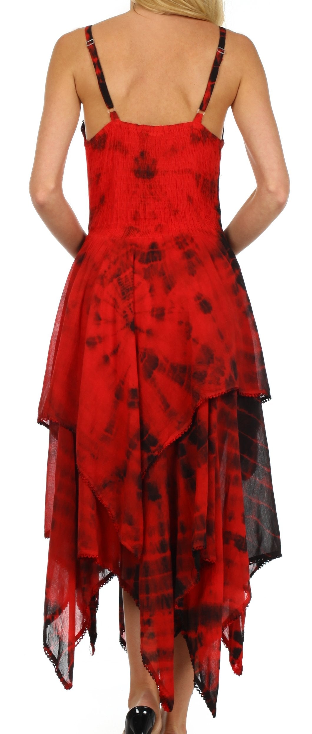 Sakkas Annabella Corset Bodice Handkerchief Hem Dress