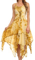 Sakkas Annabella Corset Bodice Handkerchief Hem Dress