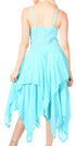 Sakkas Lady Mary Jacquard Corset Style Bodice Lightweight Handkerchief Hem Dress