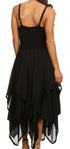 Sakkas Lady Mary Jacquard Corset Style Bodice Lightweight Handkerchief Hem Dress