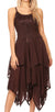 Sakkas Lady Mary Jacquard Corset Style Bodice Lightweight Handkerchief Hem Dress