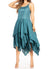 Sakkas Lady Mary Jacquard Corset Style Bodice Lightweight Handkerchief Hem Dress