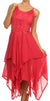 Sakkas Lady Mary Jacquard Corset Style Bodice Lightweight Handkerchief Hem Dress