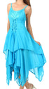 Sakkas Lady Mary Jacquard Corset Style Bodice Lightweight Handkerchief Hem Dress