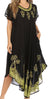 Sakkas Batik Palm Tree Cap Sleeve Caftan Vestido / Cubrir