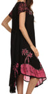 Sakkas Batik Palm Tree Cap Sleeve Caftan Vestido / Cubrir