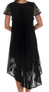 Sakkas Batik Palm Tree Cap Sleeve Caftan Vestido / Cubrir