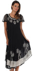 Sakkas Batik Palm Tree Cap Sleeve Caftan Vestido / Cubrir