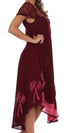 Sakkas Batik Palm Tree Cap Sleeve Caftan Vestido / Cubrir
