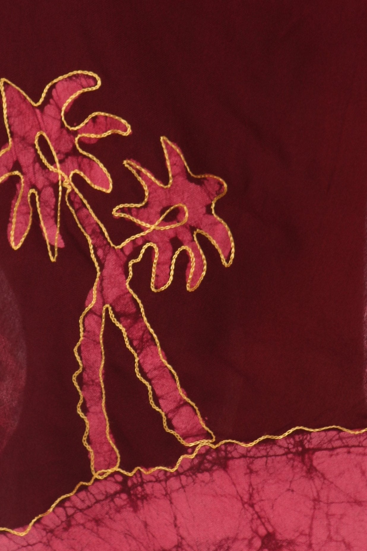 Sakkas Batik Palm Tree Cap Sleeve Caftan Vestido / Cubrir