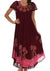 Sakkas Batik Palm Tree Cap Sleeve Caftan Vestido / Cubrir