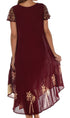 Sakkas Batik Palm Tree Cap Sleeve Caftan Vestido / Cubrir