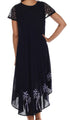 Sakkas Batik Palm Tree Cap Sleeve Caftan Vestido / Cubrir