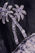 Sakkas Batik Palm Tree Cap Sleeve Caftan Vestido / Cubrir