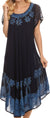 Sakkas Batik Palm Tree Cap Sleeve Caftan Vestido / Cubrir