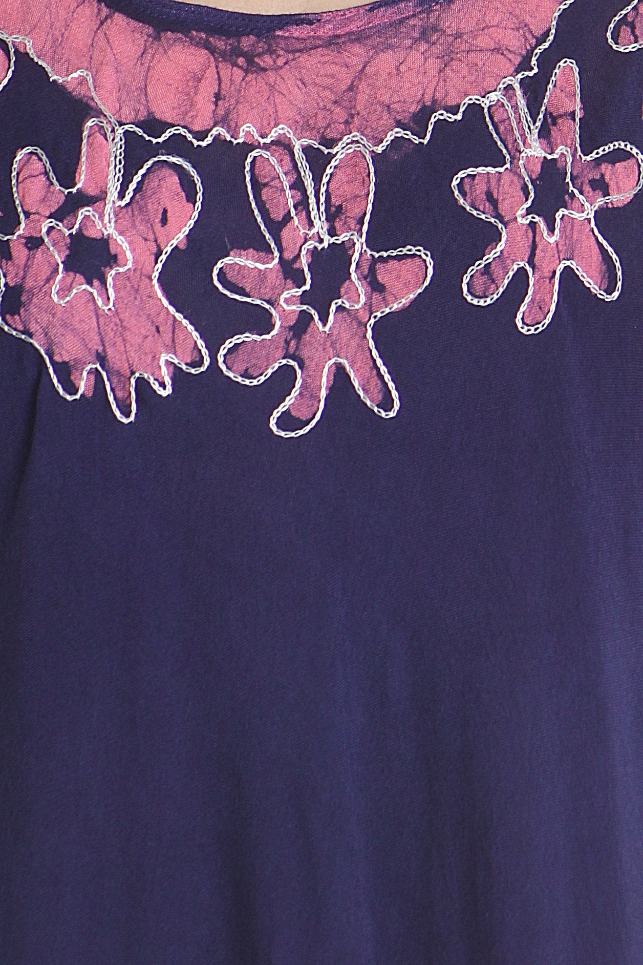 Sakkas Batik Palm Tree Cap Sleeve Caftan Vestido / Cubrir