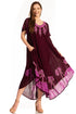 Sakkas Batik Palm Tree Cap Sleeve Caftan Vestido / Cubrir