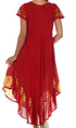 Sakkas Batik Palm Tree Cap Sleeve Caftan Vestido / Cubrir