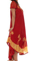 Sakkas Batik Palm Tree Cap Sleeve Caftan Vestido / Cubrir