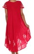 Sakkas Batik Palm Tree Cap Sleeve Caftan Vestido / Cubrir