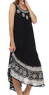 Sakkas Batik Flower Caftan Tank Dress / Cover Up
