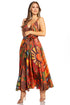 Sakkas Niza Women's Maxi Summer Casual Sleeveless Floral V neck Loose Long Dress