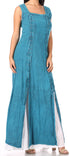 Sakkas Riva Women's Sleeveless Chemise + Over Dress Medieval Celtic Renaissance