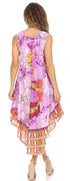 Sakkas Urbi Women's Casual African Print Beach Sleeveless Cover-up Caftan Dress