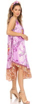 Sakkas Urbi Women's Casual African Print Beach Sleeveless Cover-up Caftan Dress