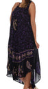 Vestido caftán batik con estampado de luna y estrellas de Sakkas